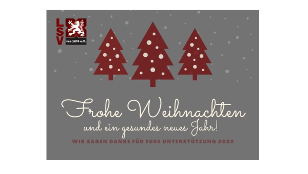 Frohe Weihnachten und einen guten Start ins neue Jahr